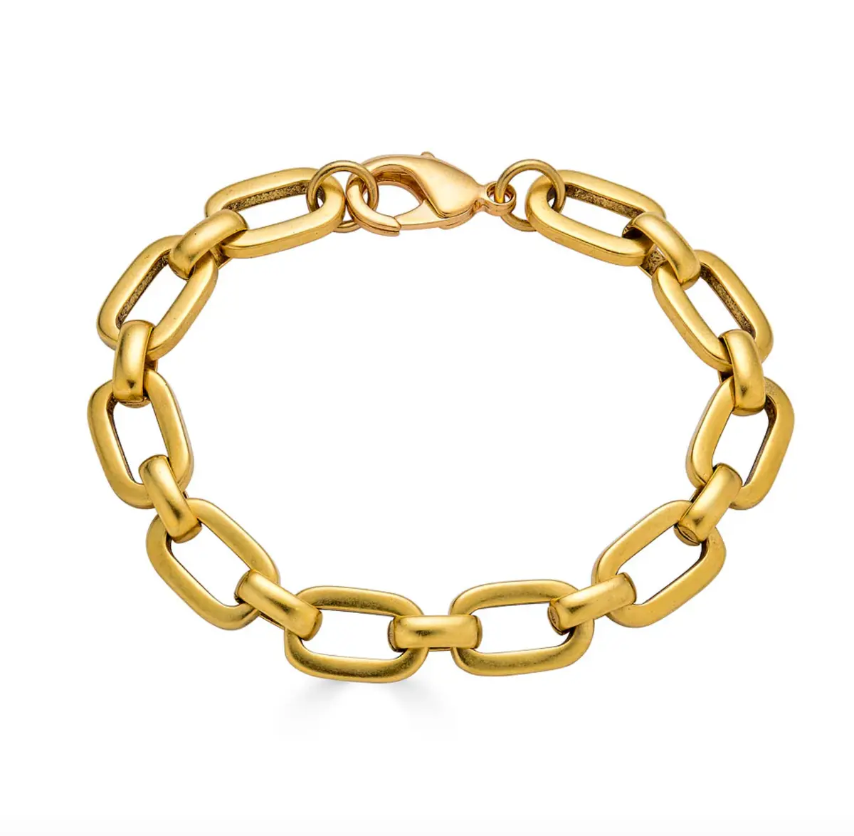 Gold Oval Link Bracelet 1