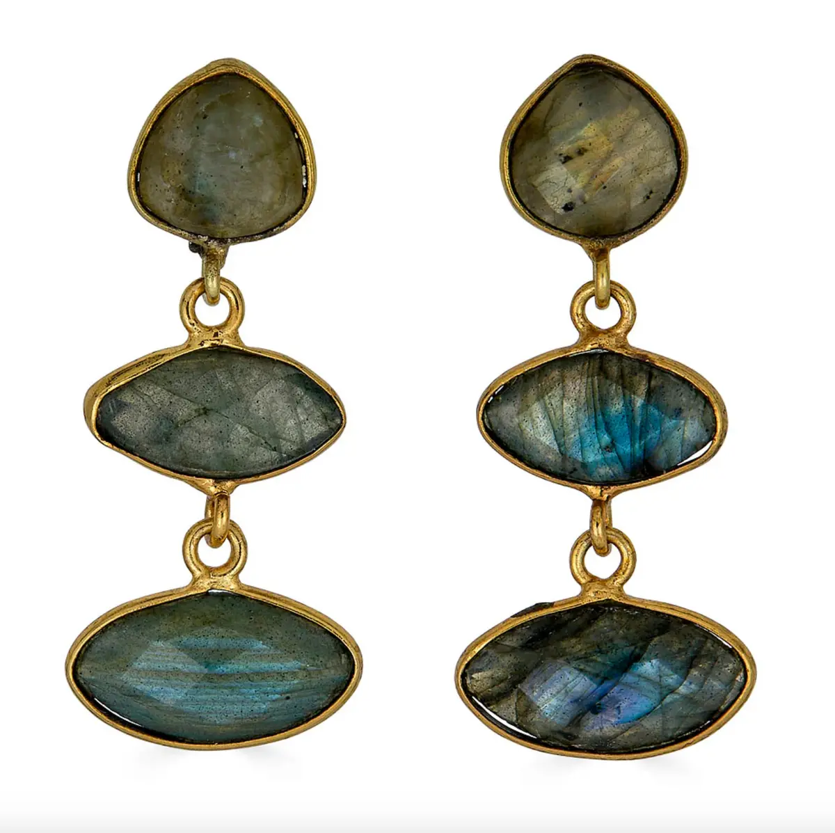 Labradorite Marquis Dangle Earrings 1