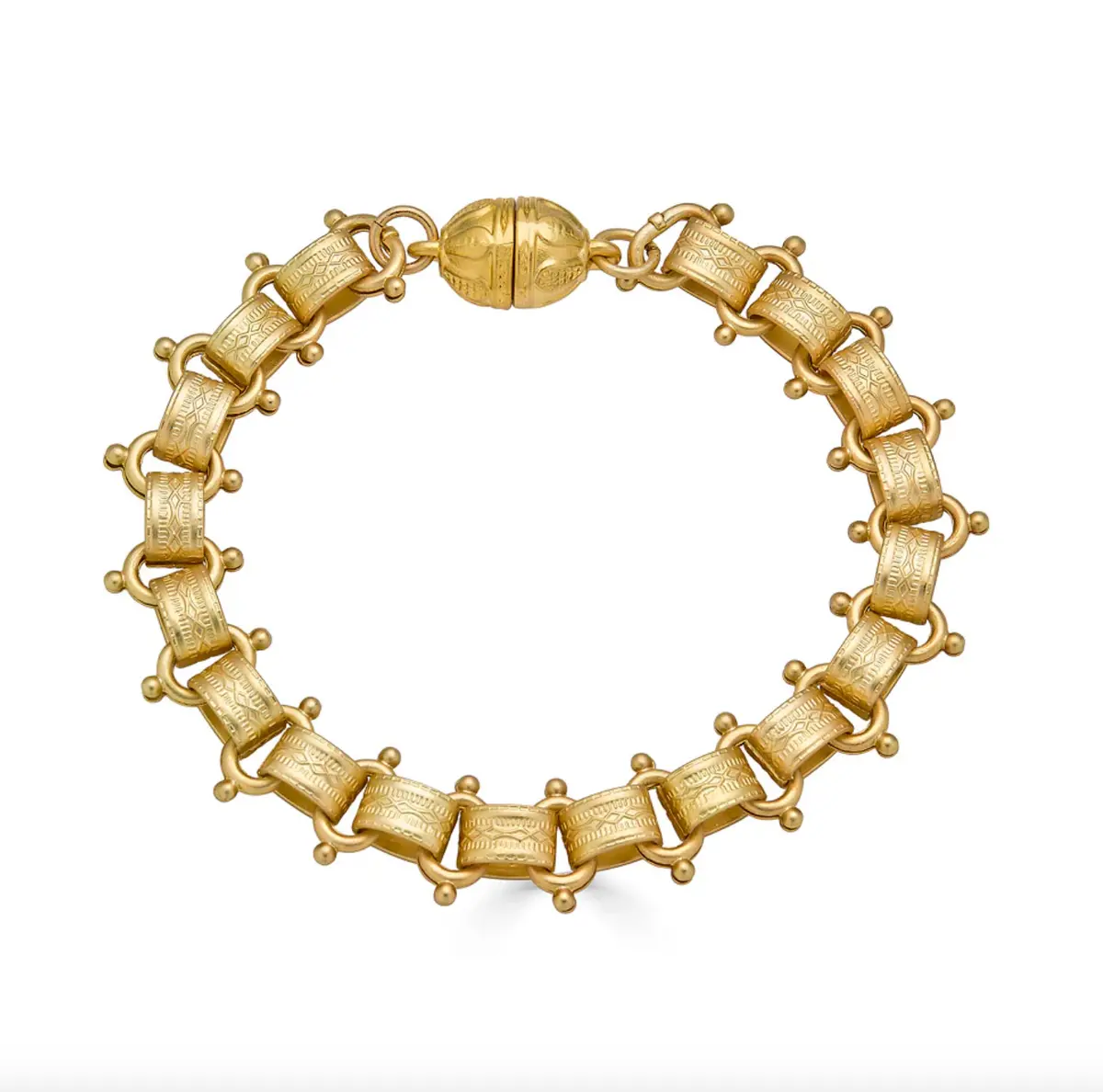 Matte Gold Book Chain Bracelet 1