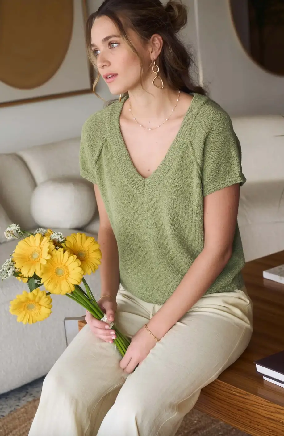 Exposed Seam Knit Top 1