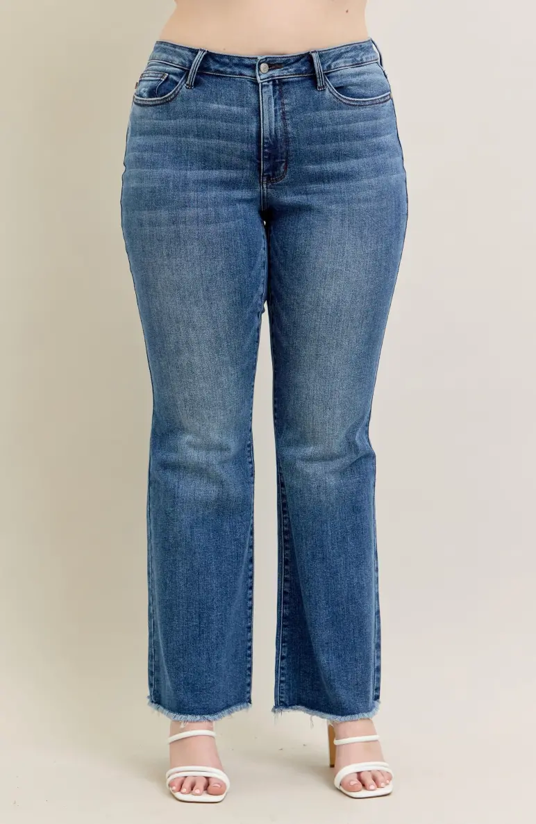 Claire Vintage Wash Flare Jean | Plus 1