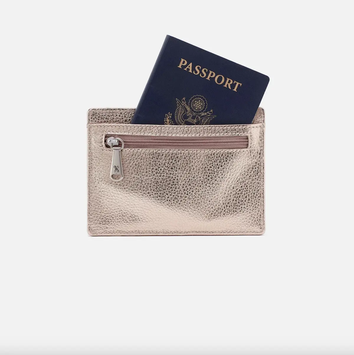 Euro Slide Card Case | Metallic Leather 1