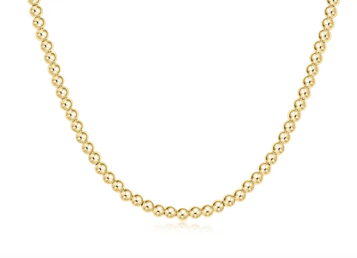 17" Choker Beaded - Classic Gold 4Mm 1