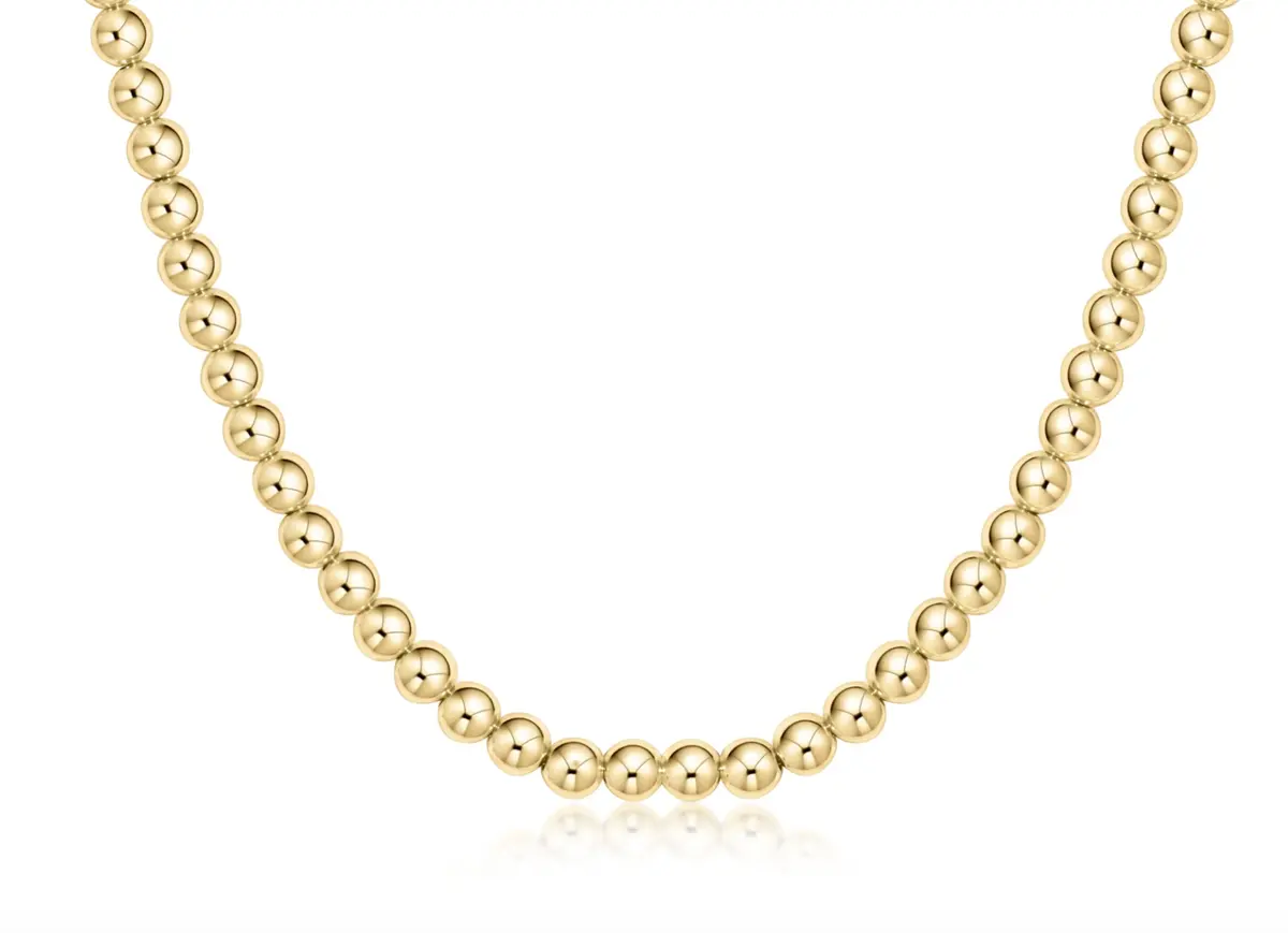 17" Choker Beaded - Classic Gold 5Mm 1