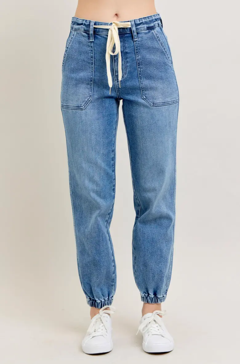 Donna Denim Jogger Pant 1