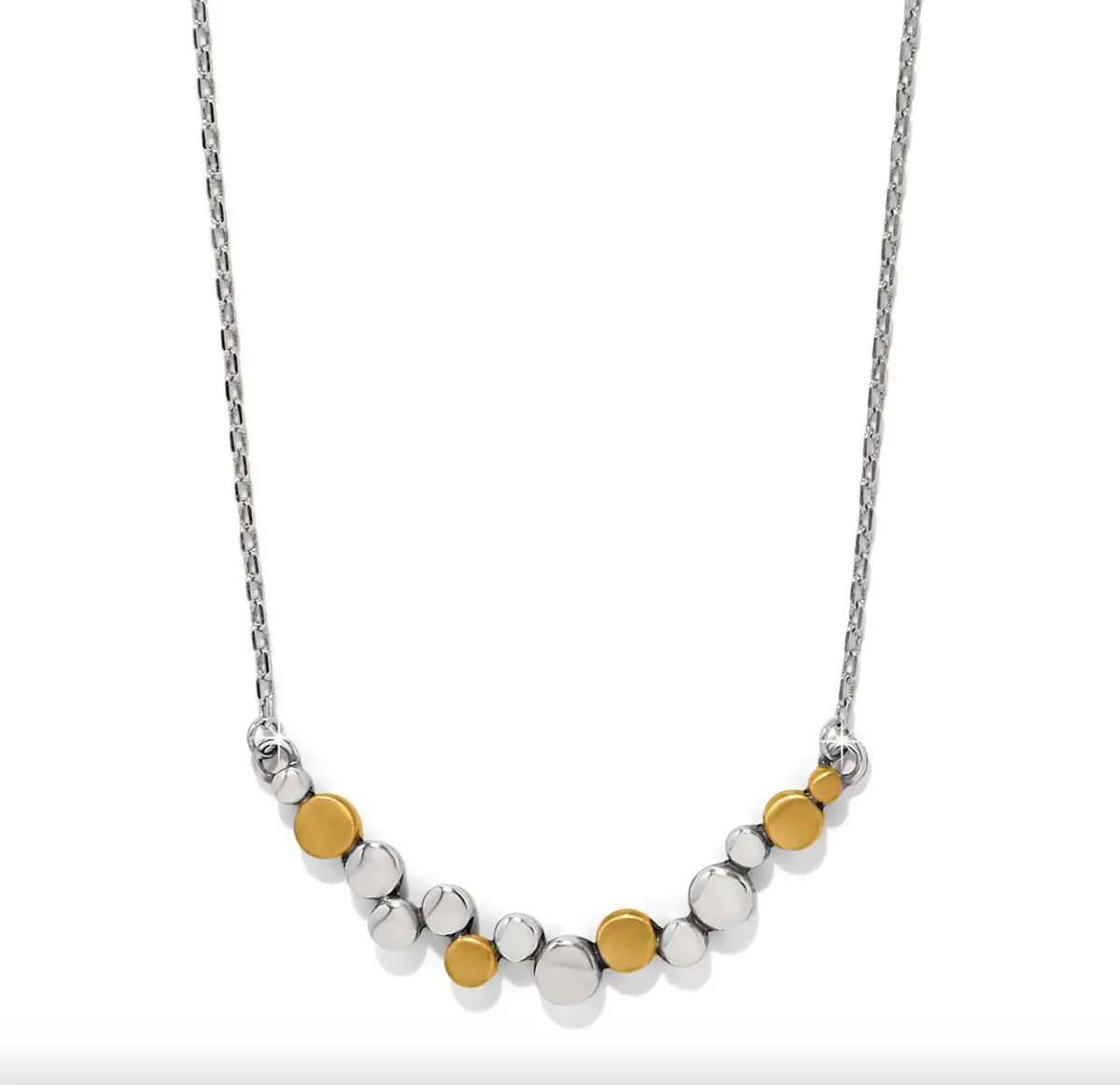Pebble Edge Crescent Bar Necklace 1