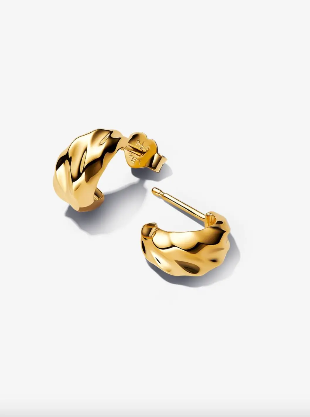 Rippled Open Hoop Earrings 1