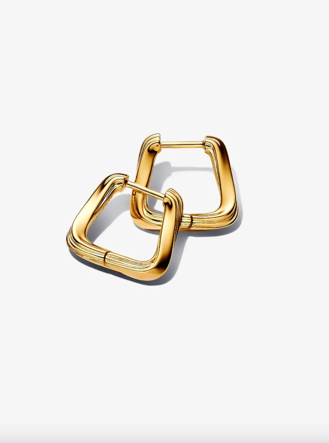 Twisted Triangle Small Hoop Earrings 1