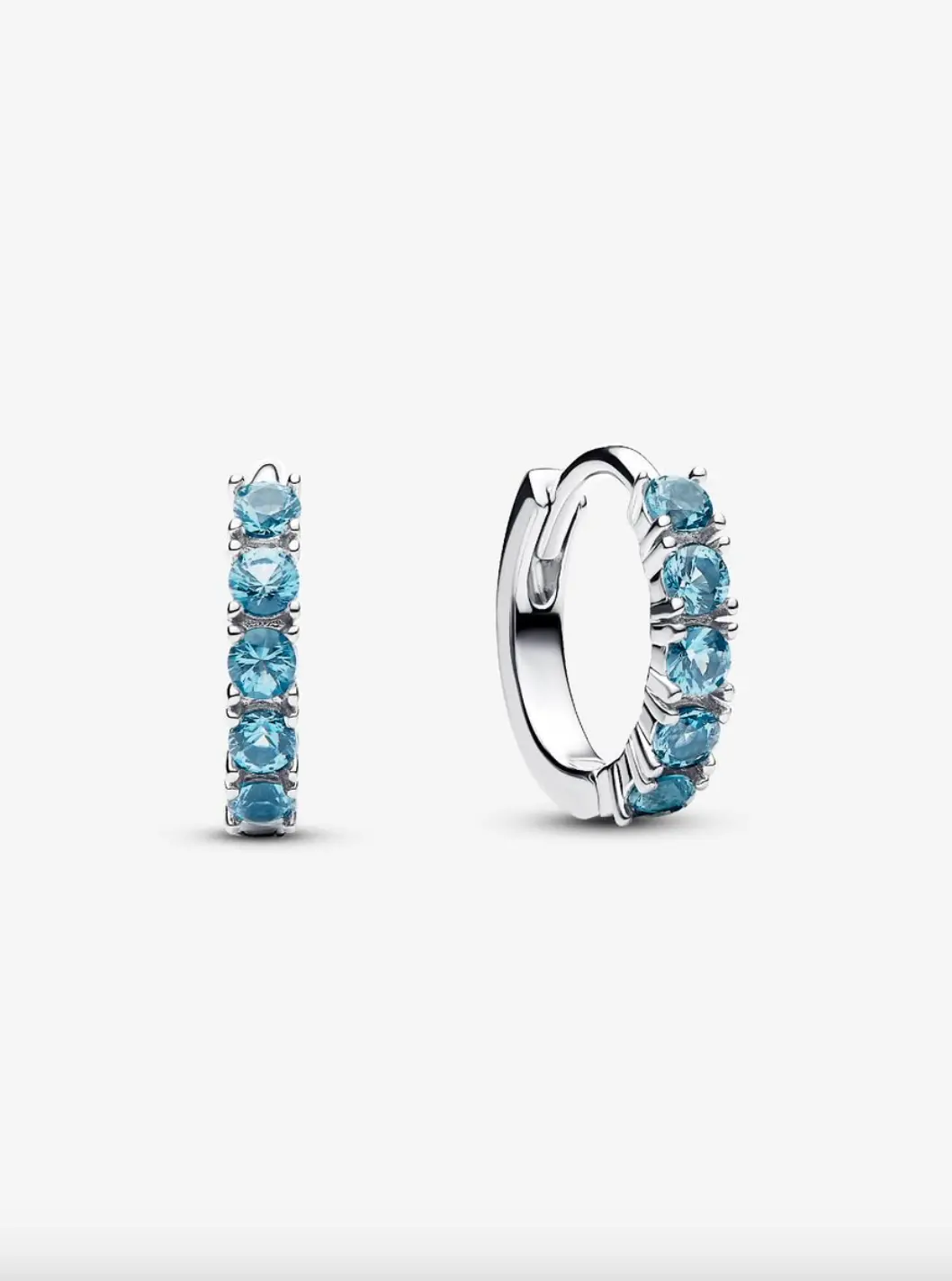 Light Blue Huggie Earrings 1