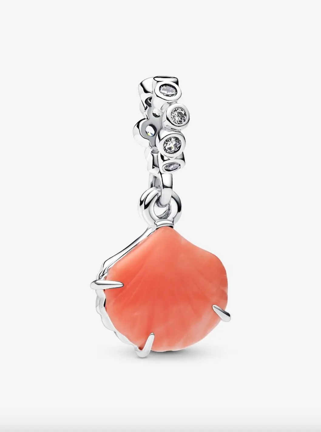 Coral-Colored Shell Double Dangle Charm 1