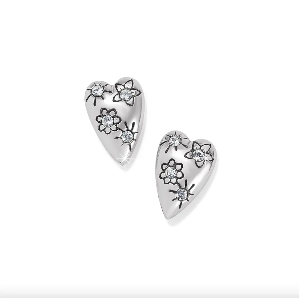 Sparkling Heart Mini Post Earrings 1