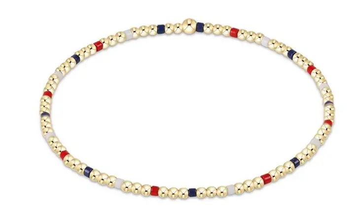 Hope Sincerity Pattern 2Mm Bead Bracelet - Firecracker 1
