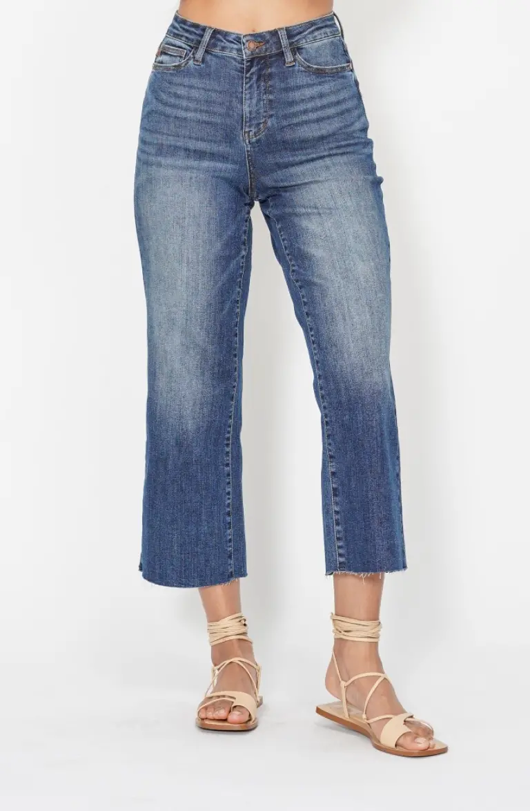 Nina Crop Wide Leg Jean 1