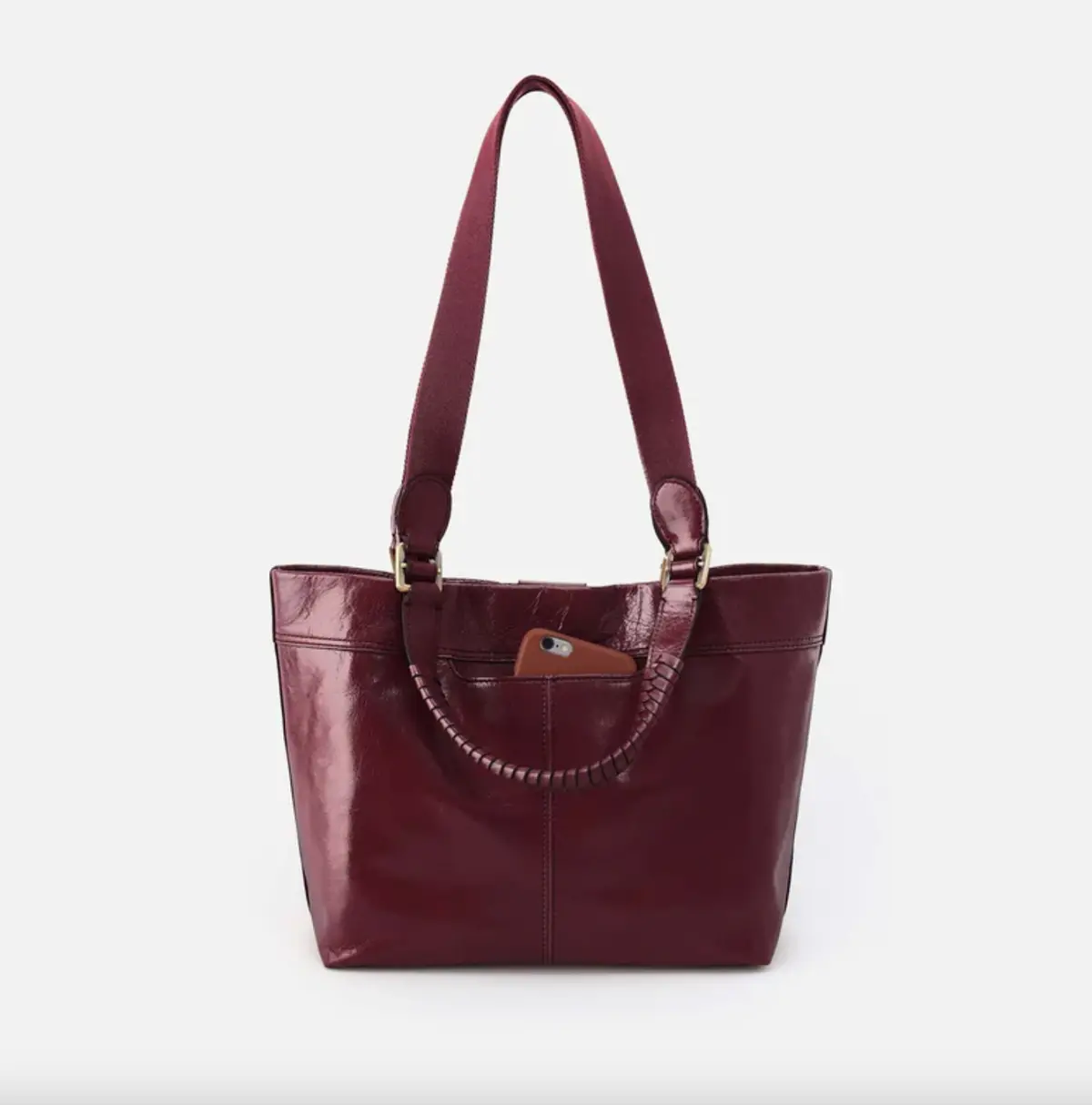 Romy Medium Tote | Polished Leather 1