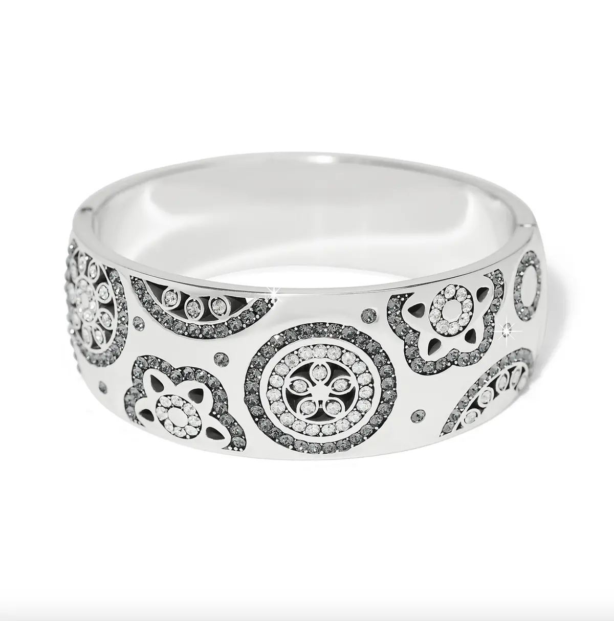 Flora Wide Hinged Bangle Bracelet 1