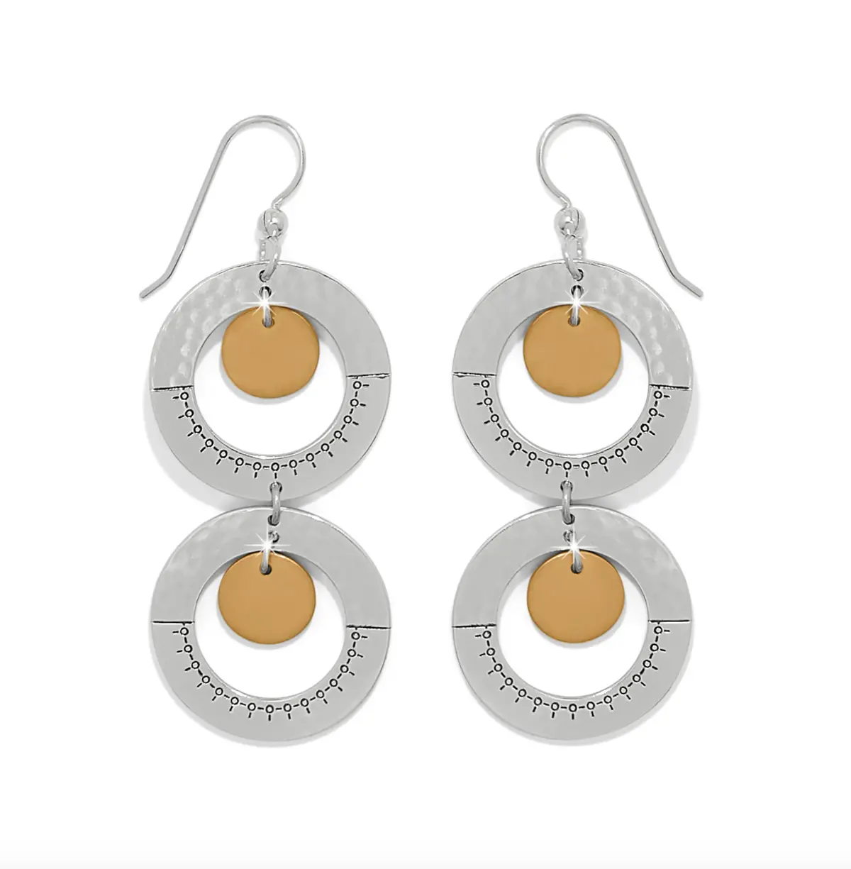Palm Canyon Two Tone French Wire Earrings 1