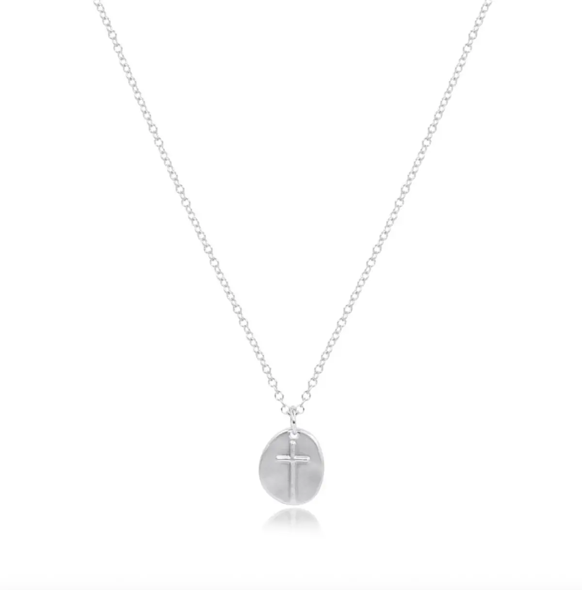 16" Necklace Sterling - Inspire Small Sterling Disc 1