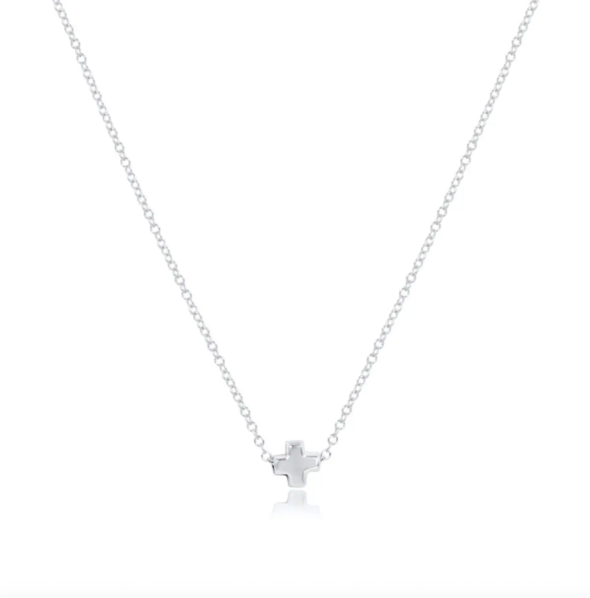 16" Necklace Sterling - Signature Cross Small Sterling 1