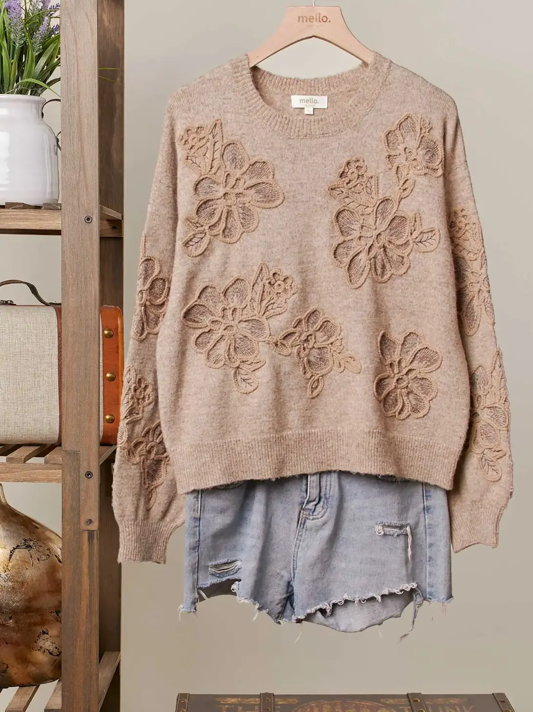 Embroidered Floral Sweater 1