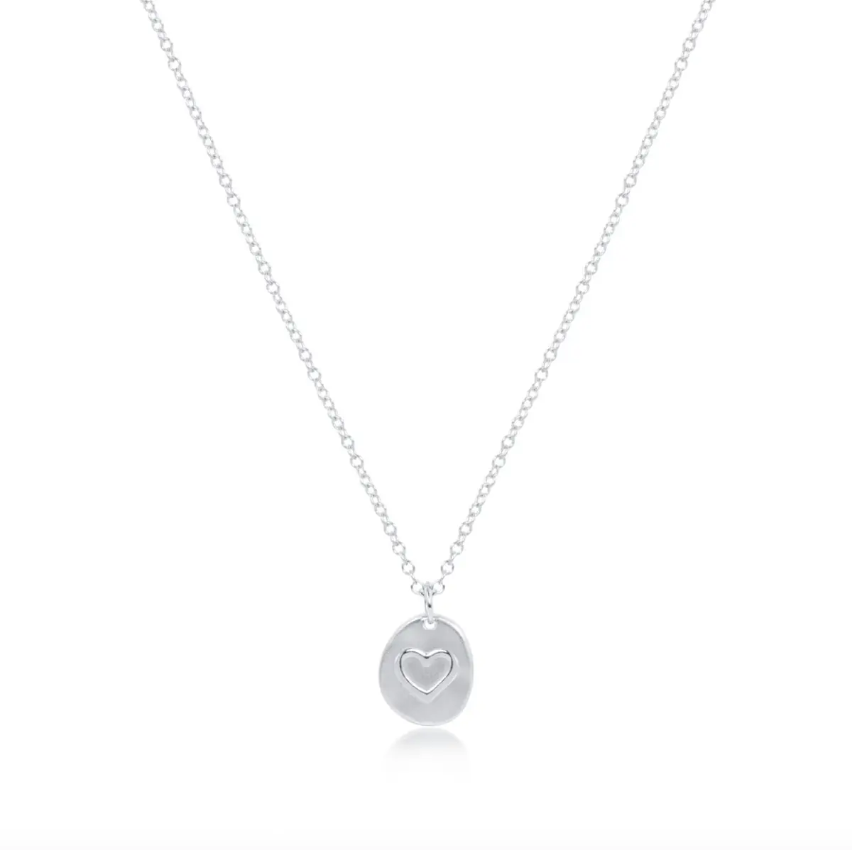 16" Necklace Sterling - Inspire Love Small Sterling Disc 1