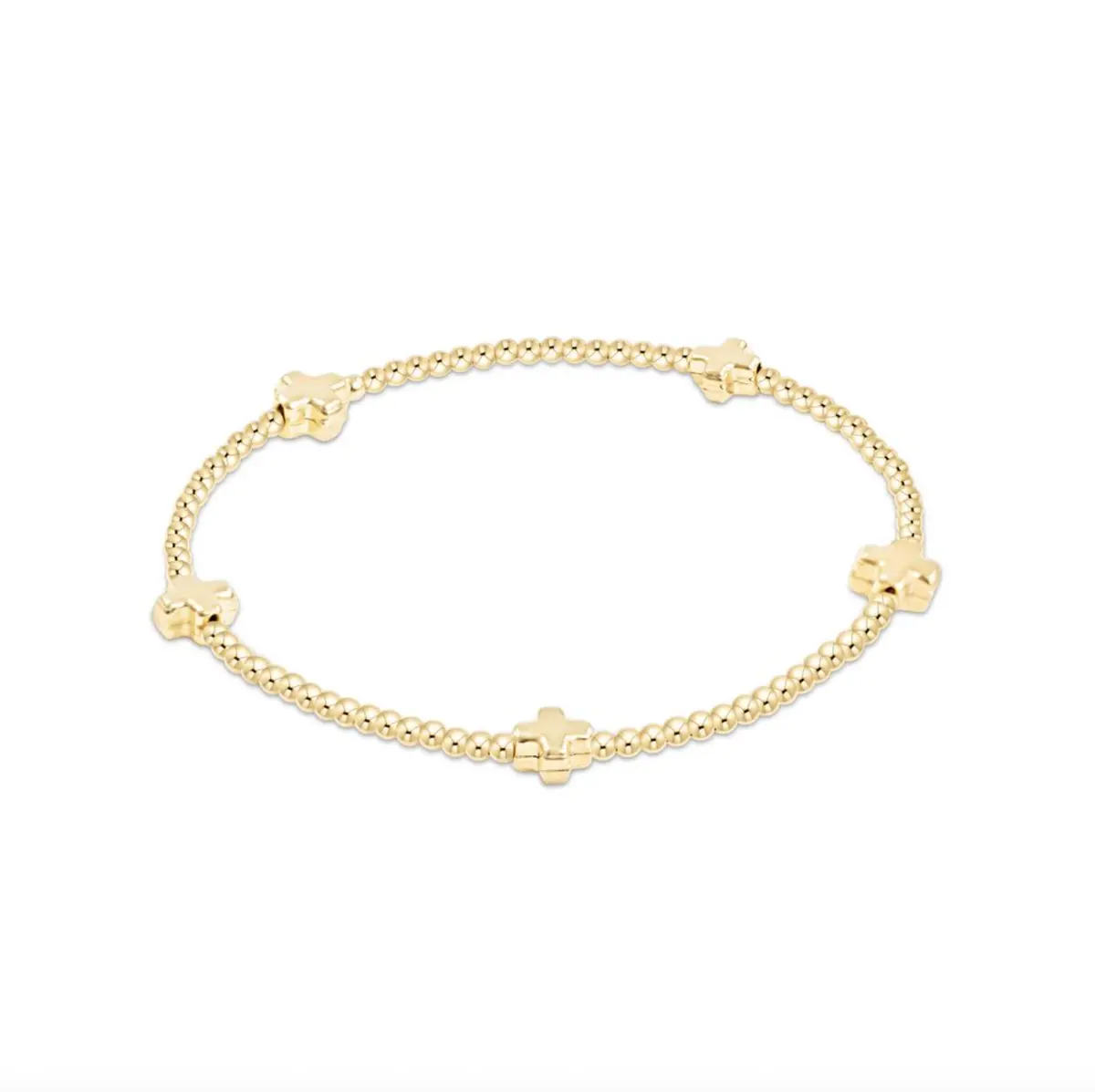 Egirl Signature Cross Small 2Mm Gold Bracelet - Gold 1