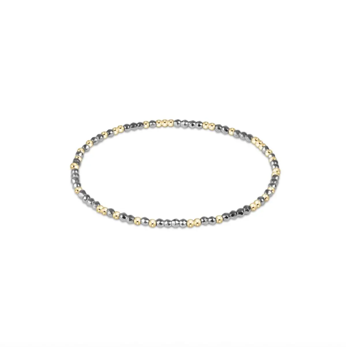 Hope Unwritten Bright Silver Faceted Hematite 2Mm Bead Bracelet 1