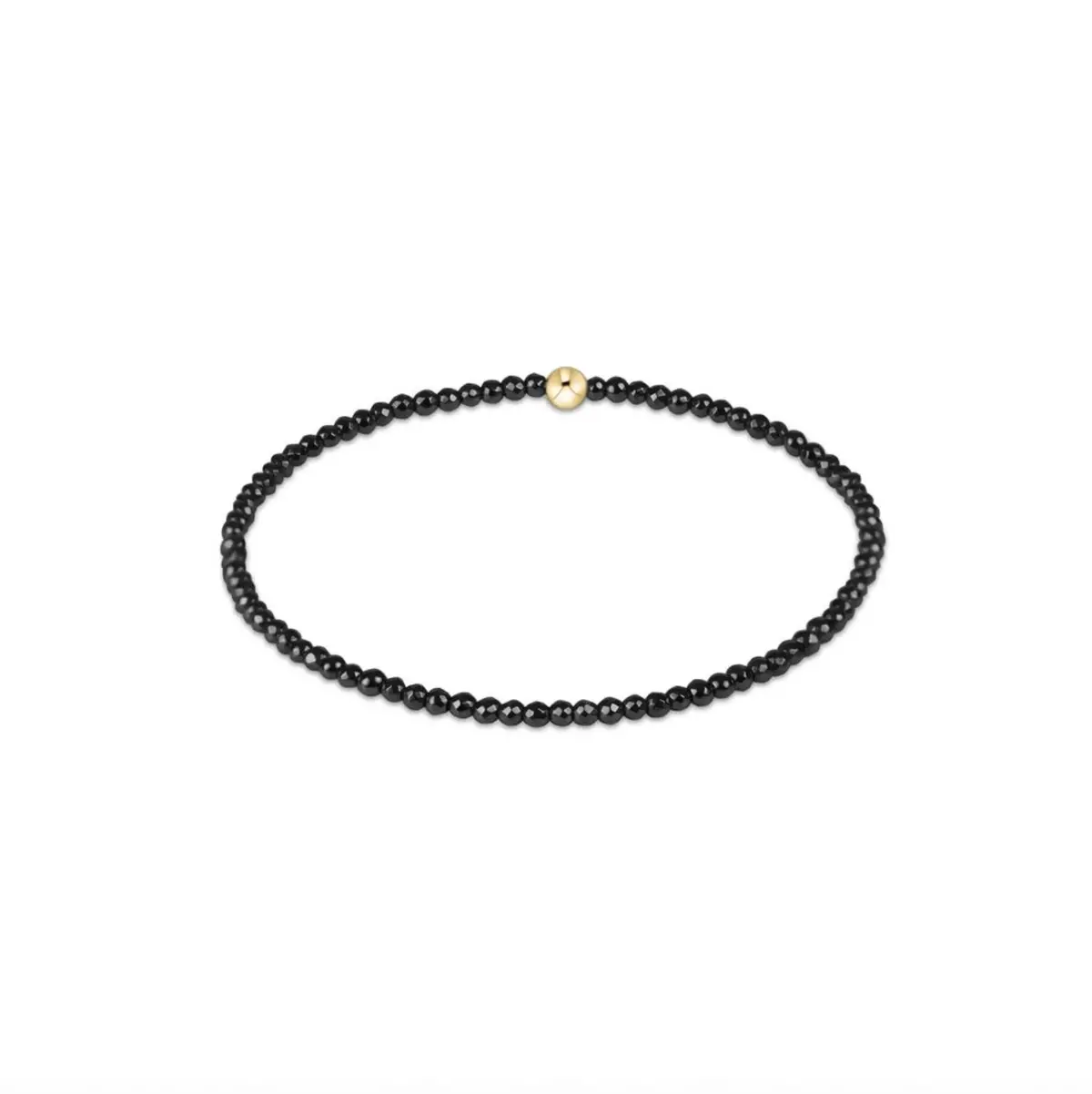Faceted Hematite 2Mm Bead Bracelet 1