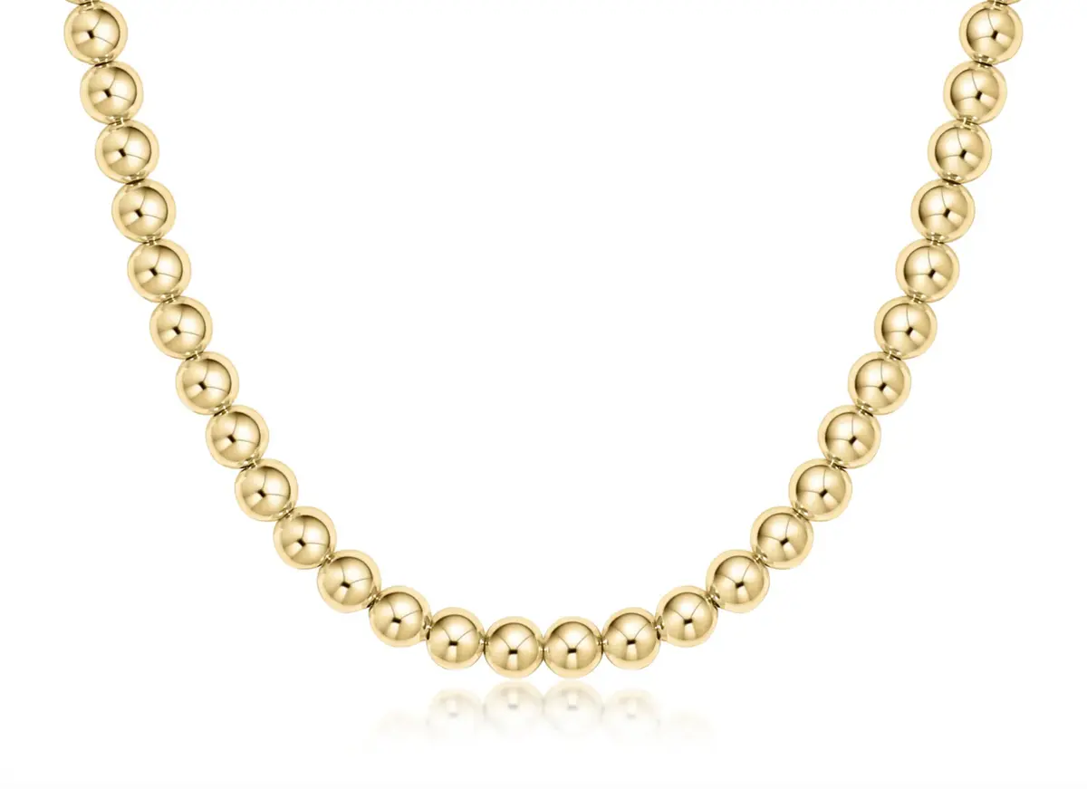 17" Choker Beaded - Classic Gold 6Mm 1