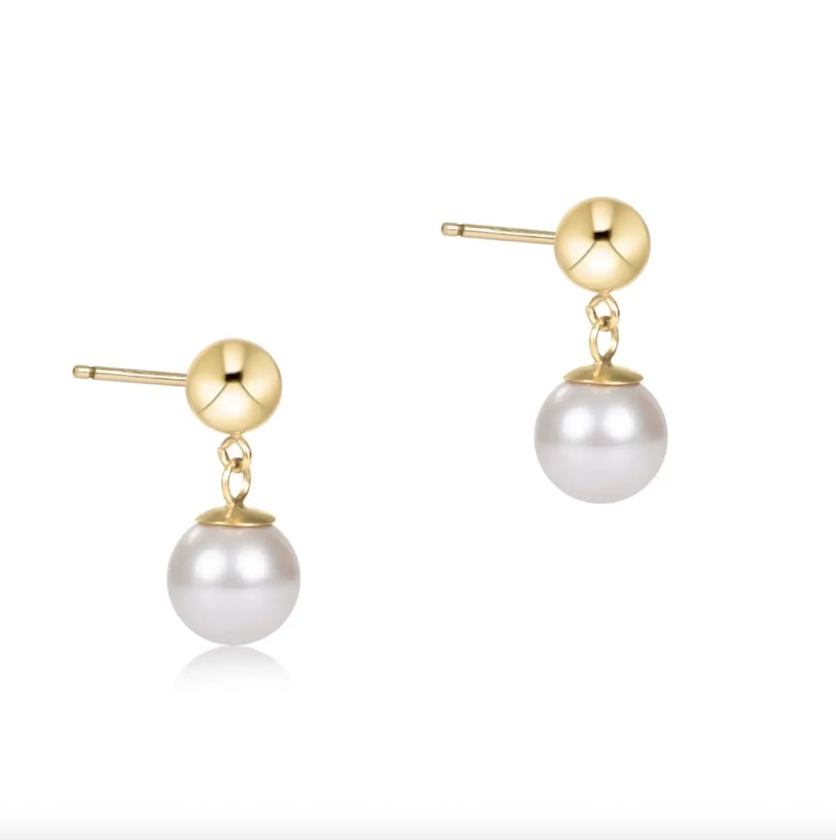 Classic 8Mm Ball Drop Stud - Pearl 1
