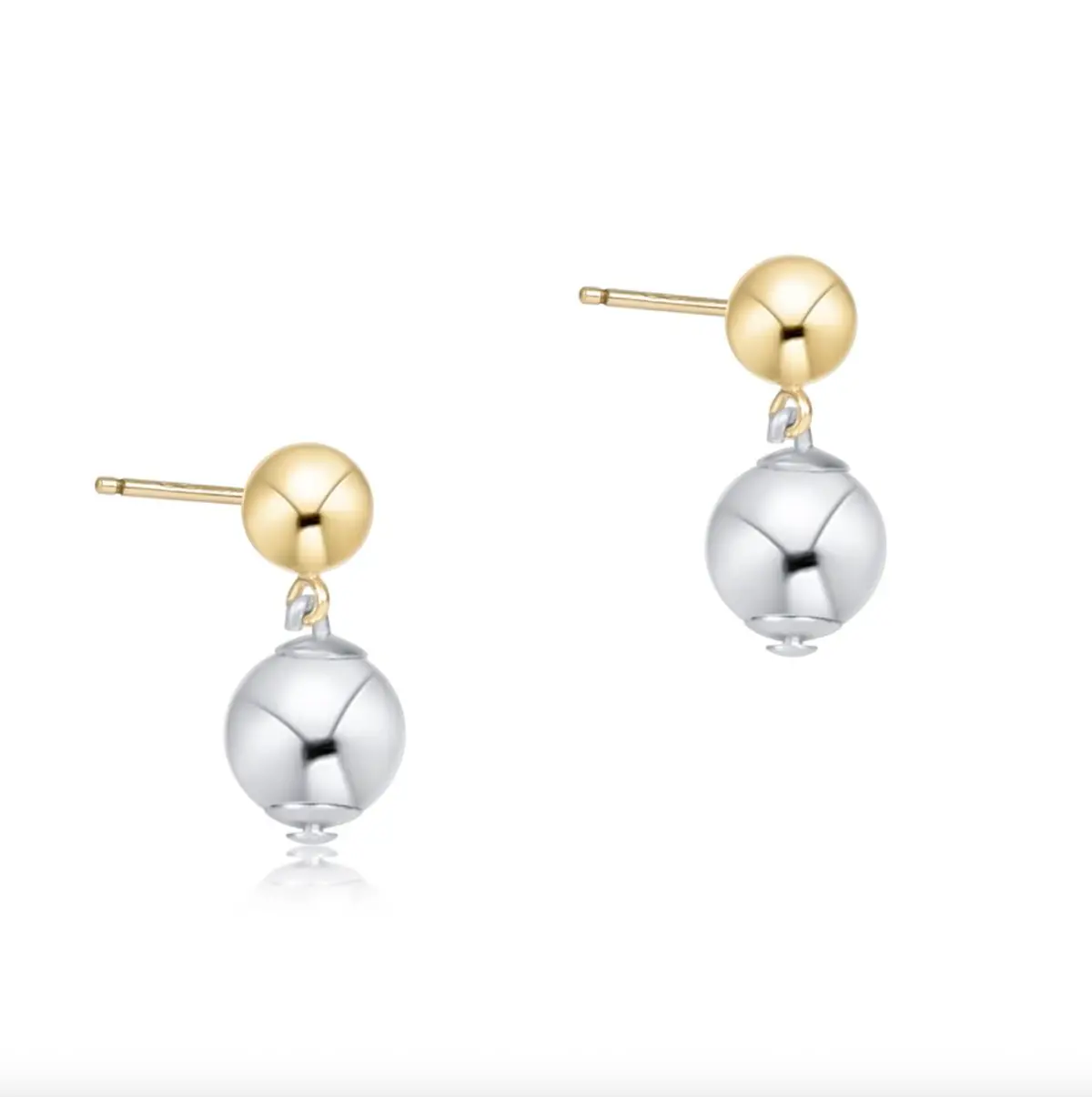 Classic 10Mm Ball Drop Stud - Mixed Metal 1