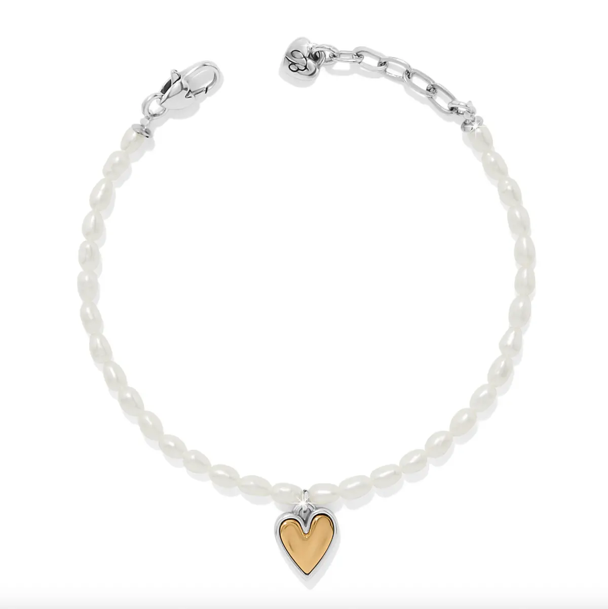 Cascade Embrace Pearl Heart Bracelet 1