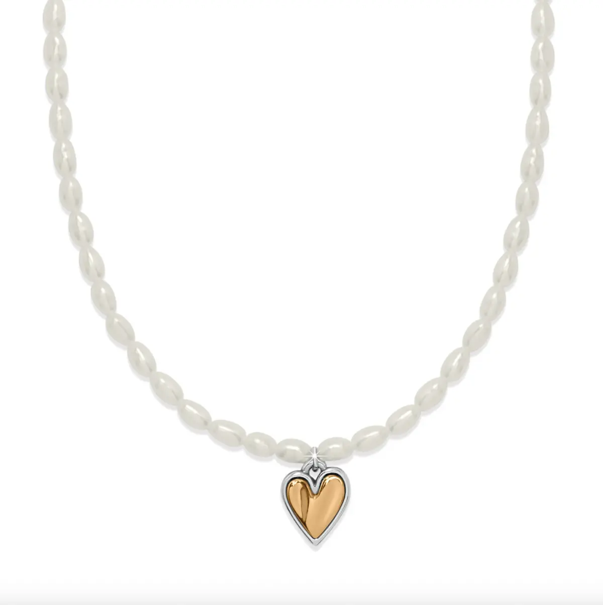 Cascade Embrace Pearl Heart Necklace 1