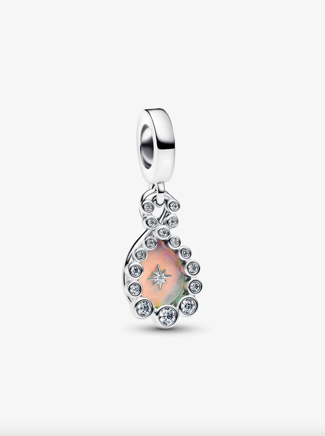 Opalescent Infinity Double Dangle Charm 1