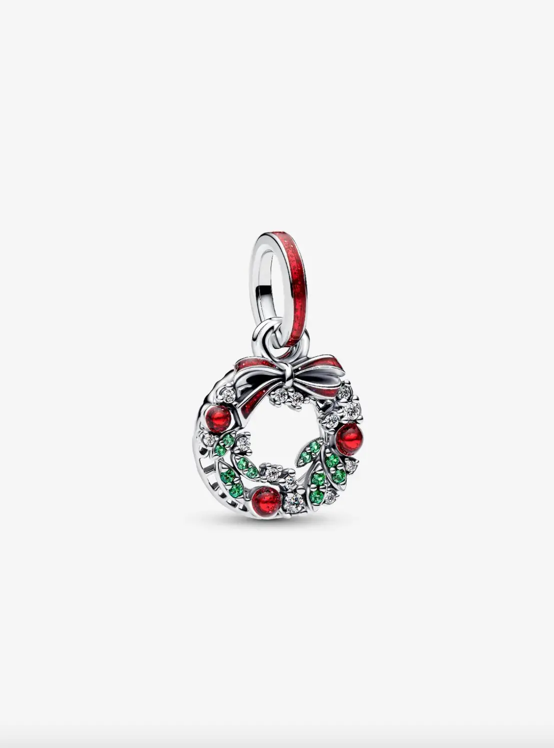 Holiday Wreath Double Dangle Charm 1