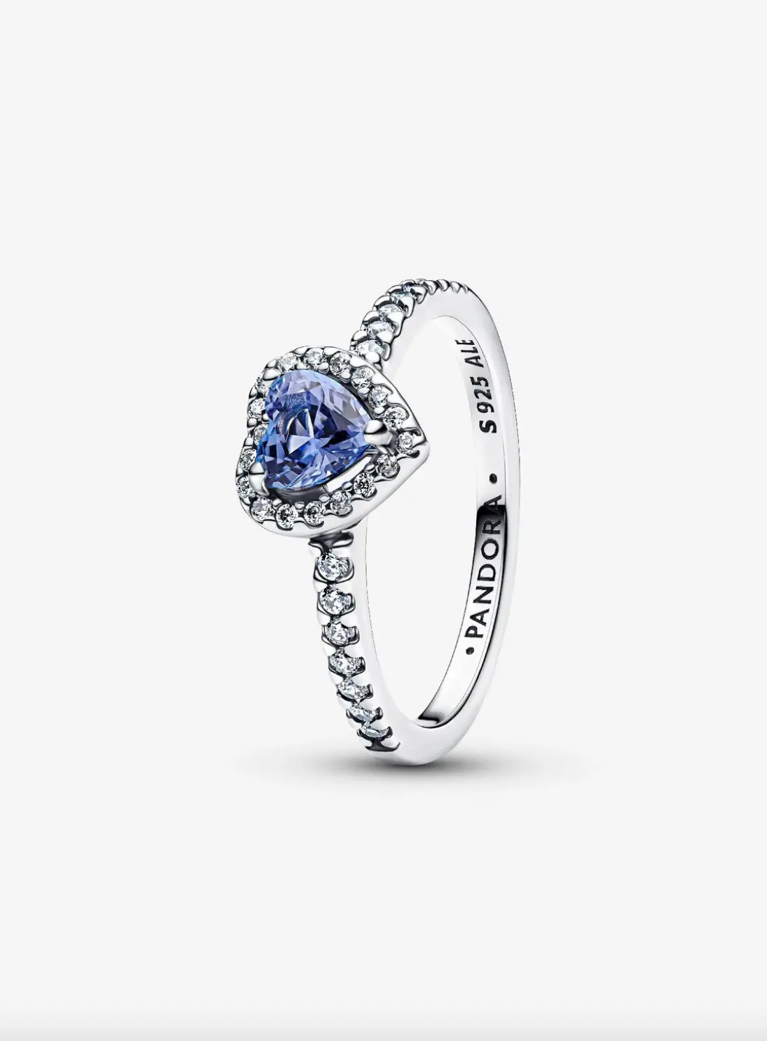 Sparkling Elevated Heart Ring 1