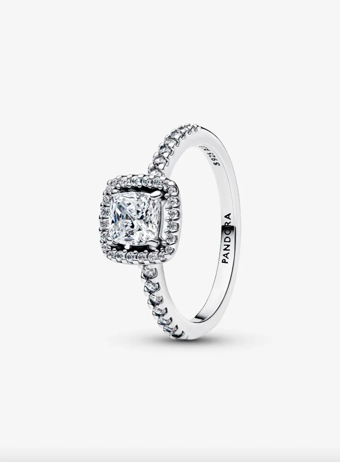 Sparkling Square Halo Ring 1