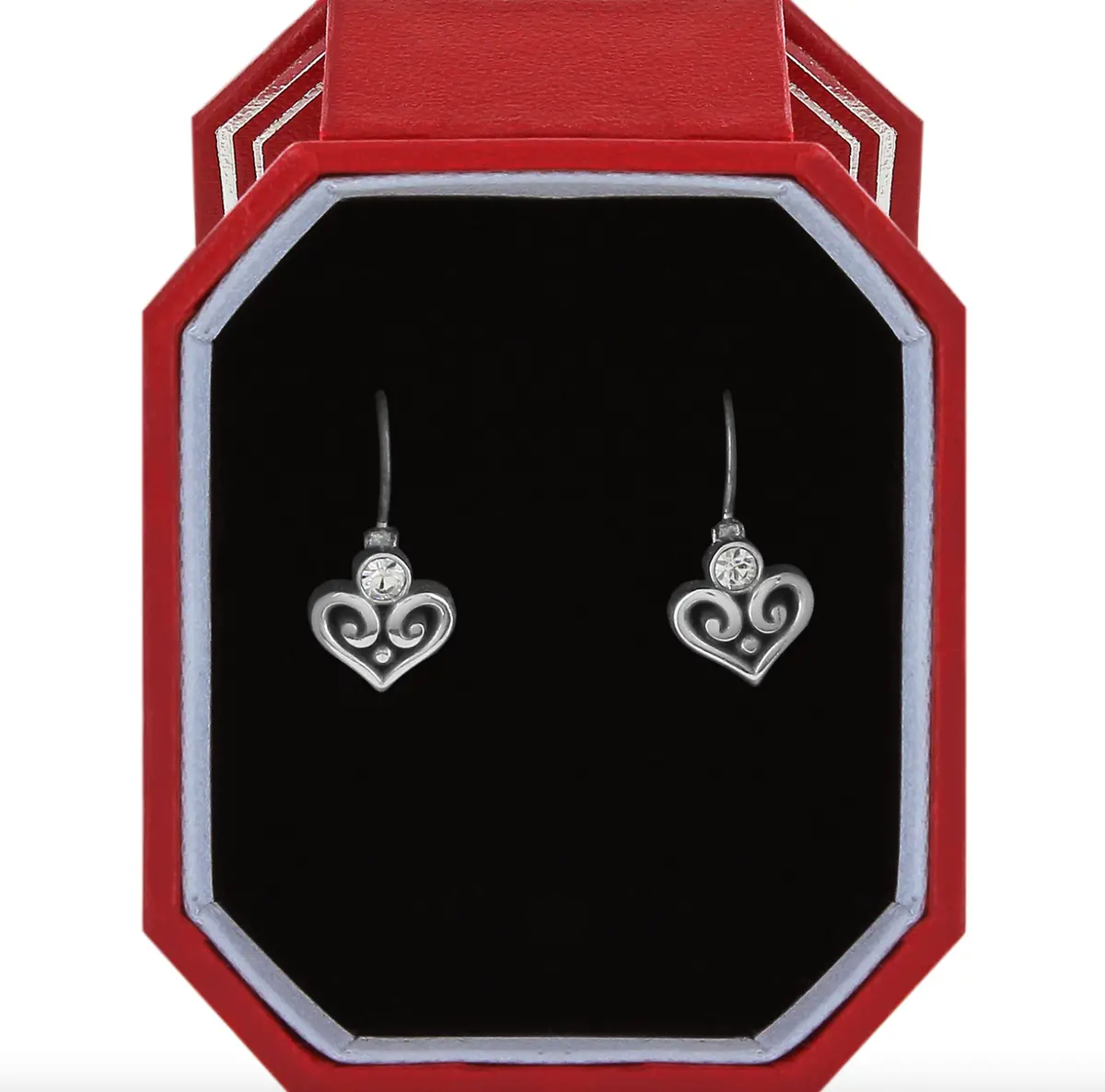 Alcazar Heart Leverback Earrings Gift Box 1