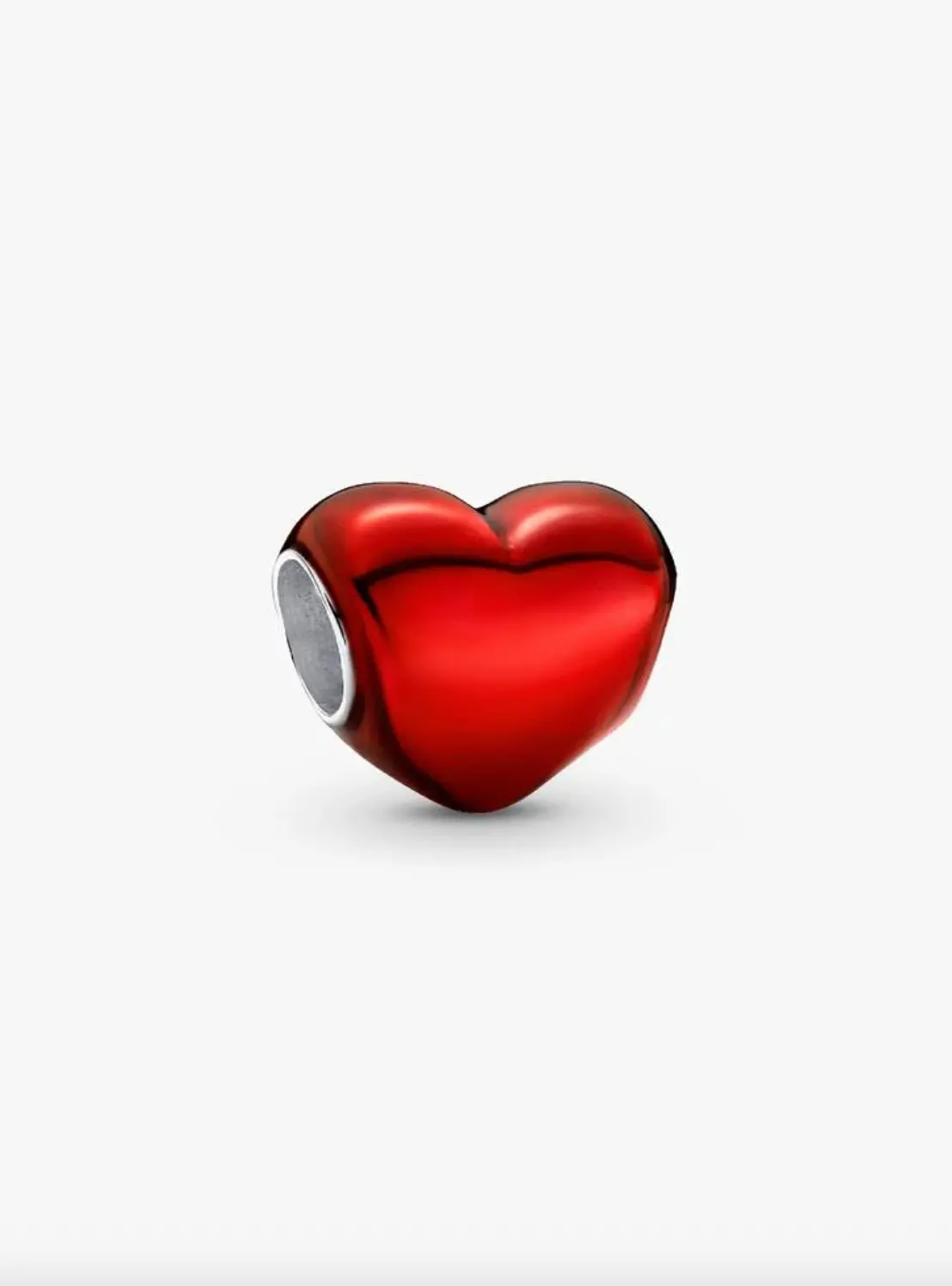 Metallic Red Heart Charm 1