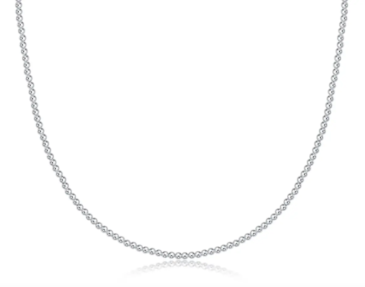 17" Choker Beaded - Classic Sterling 2Mm 1