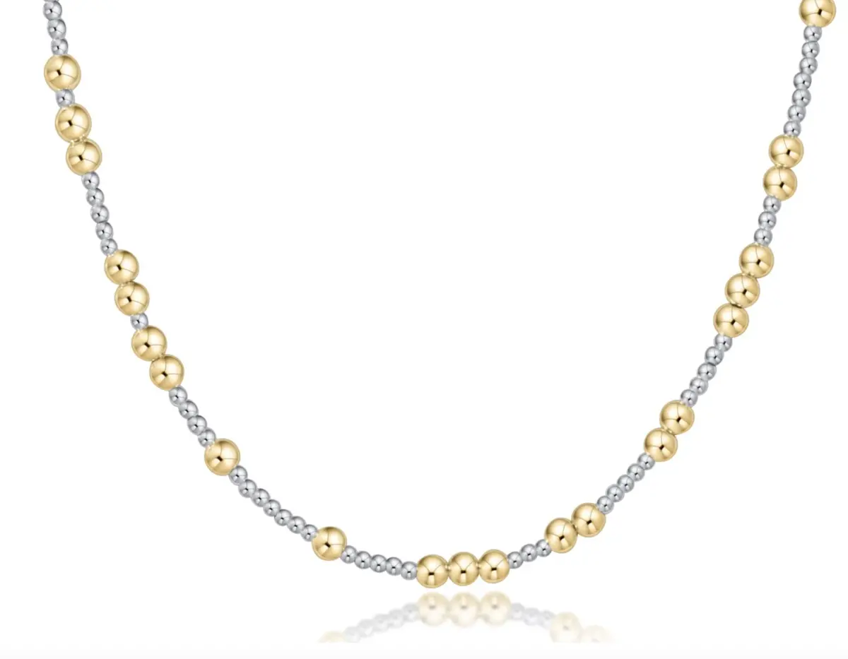 17" Choker Beaded - Hope Unwritten Mixed Metal 4Mm 1