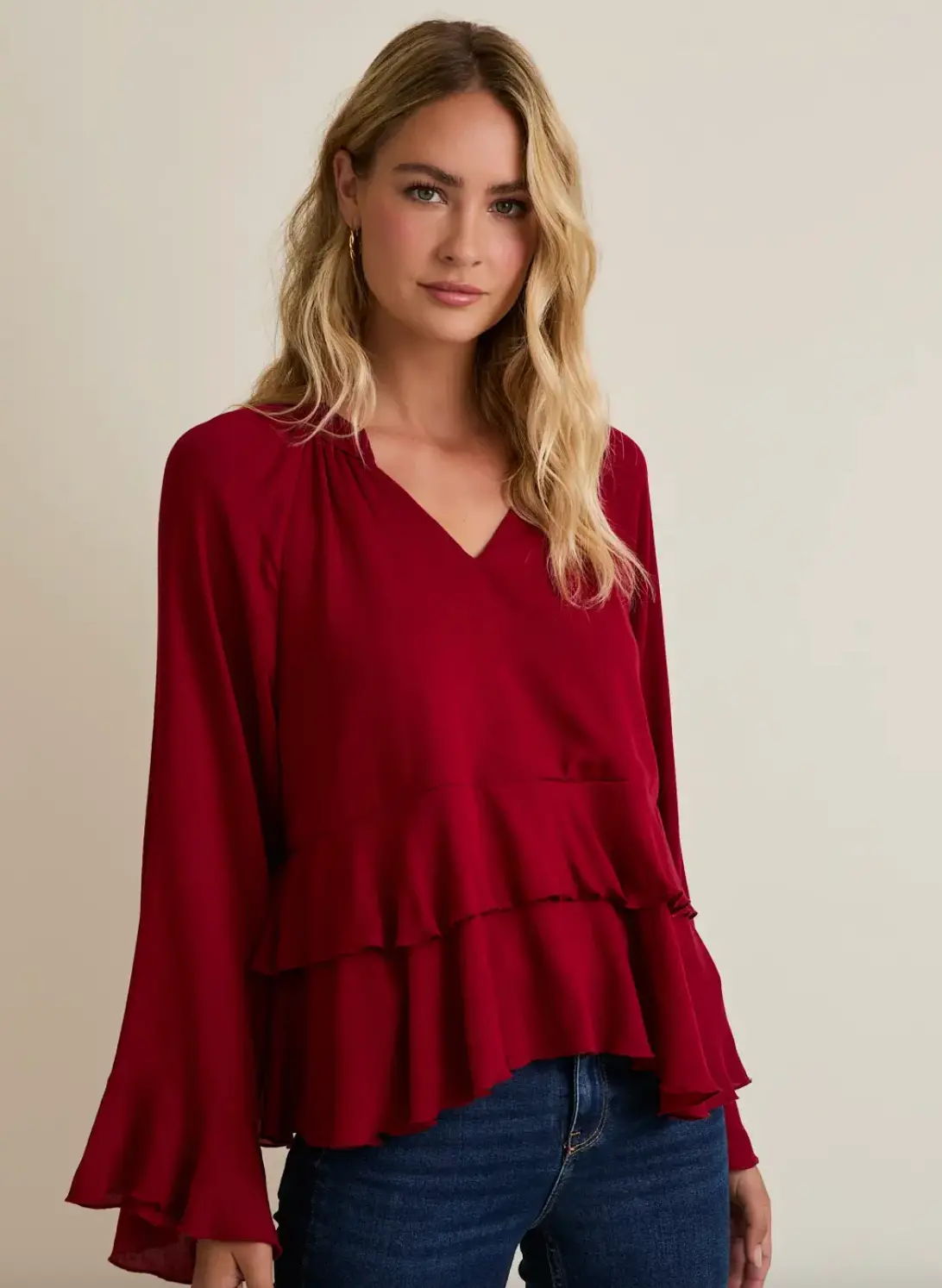 Catherine Ruffle Hem Top 1