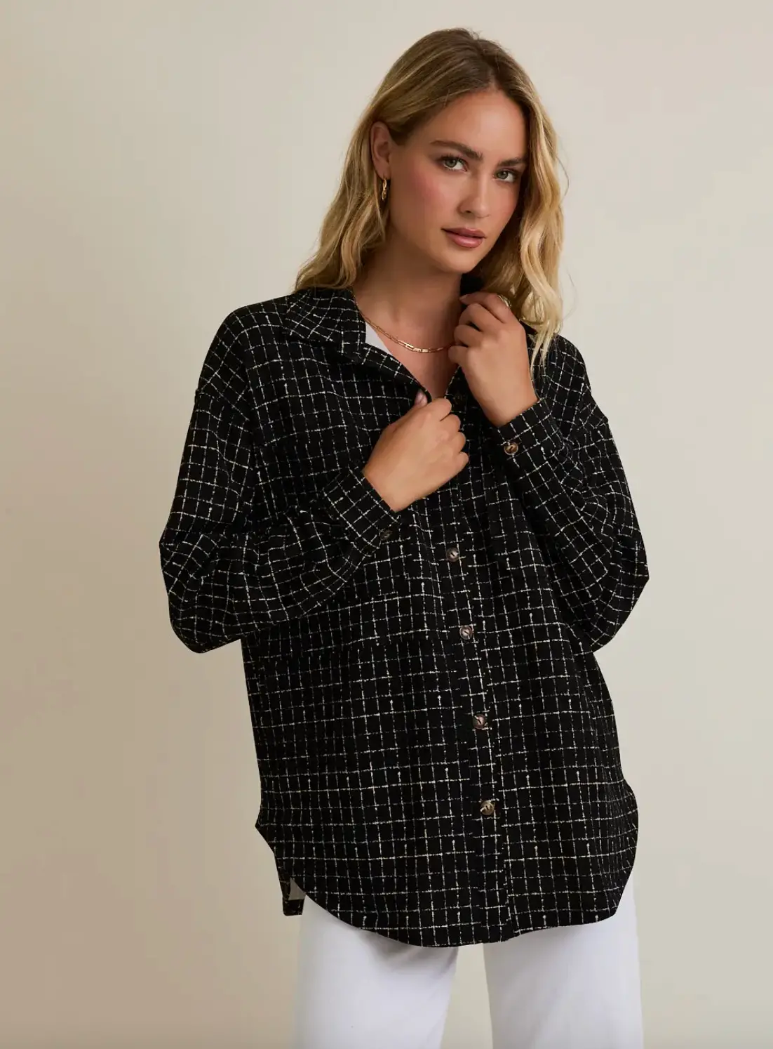 Lindsey Button Down Shirt Jacket 1