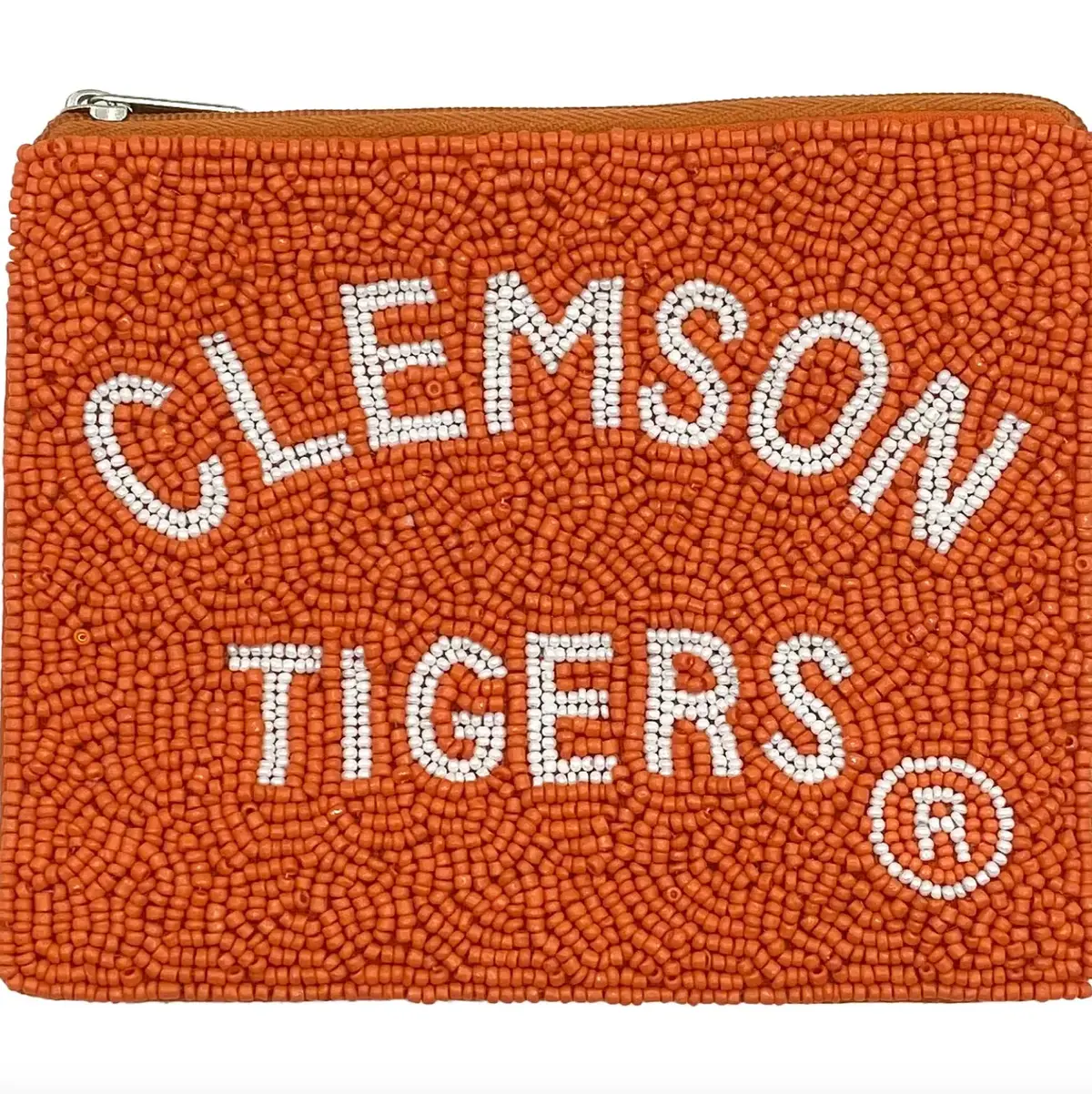 Clemson Tigers Beaded Pouch 1