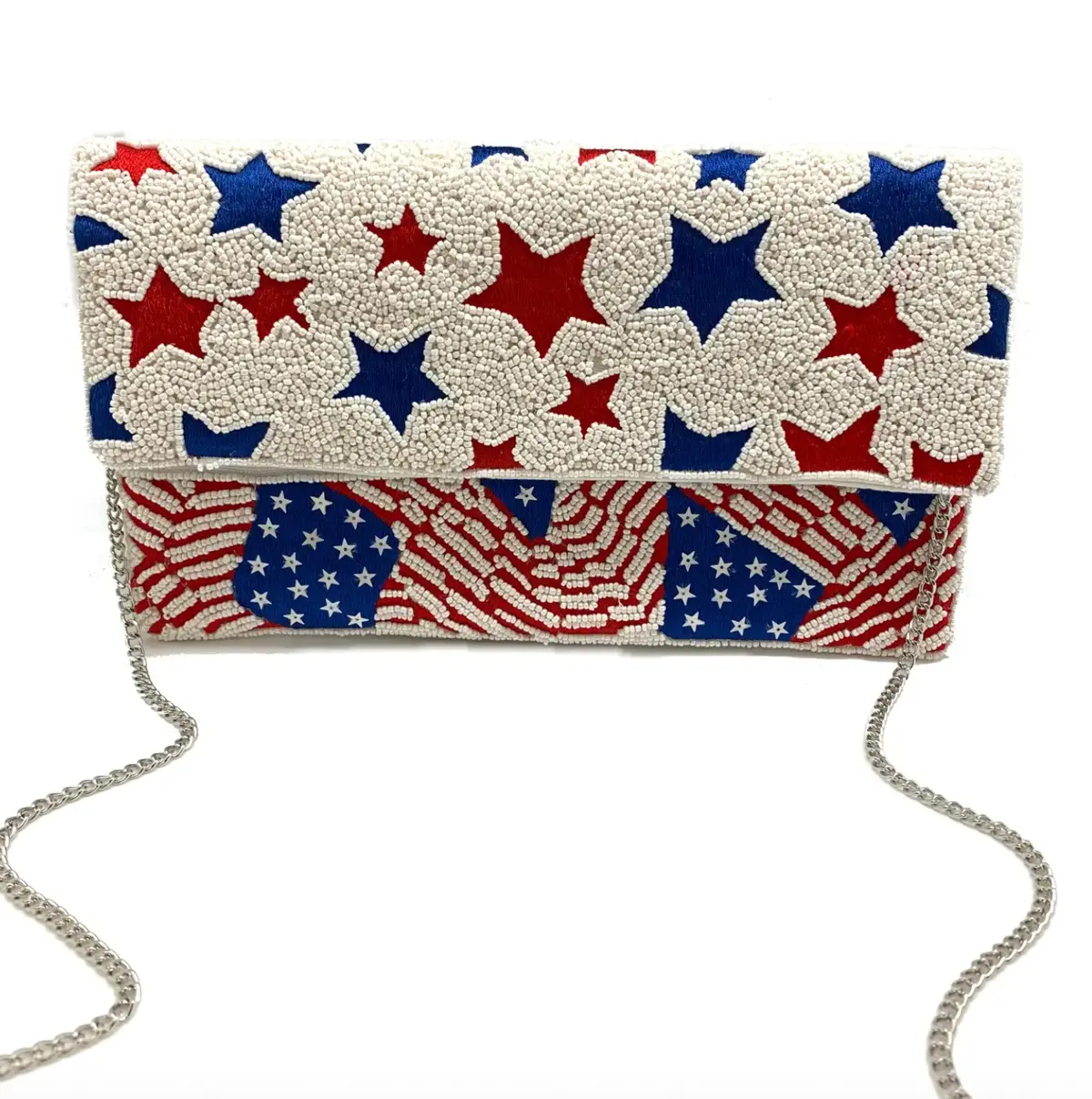 American Flag Beaded Clutch 1