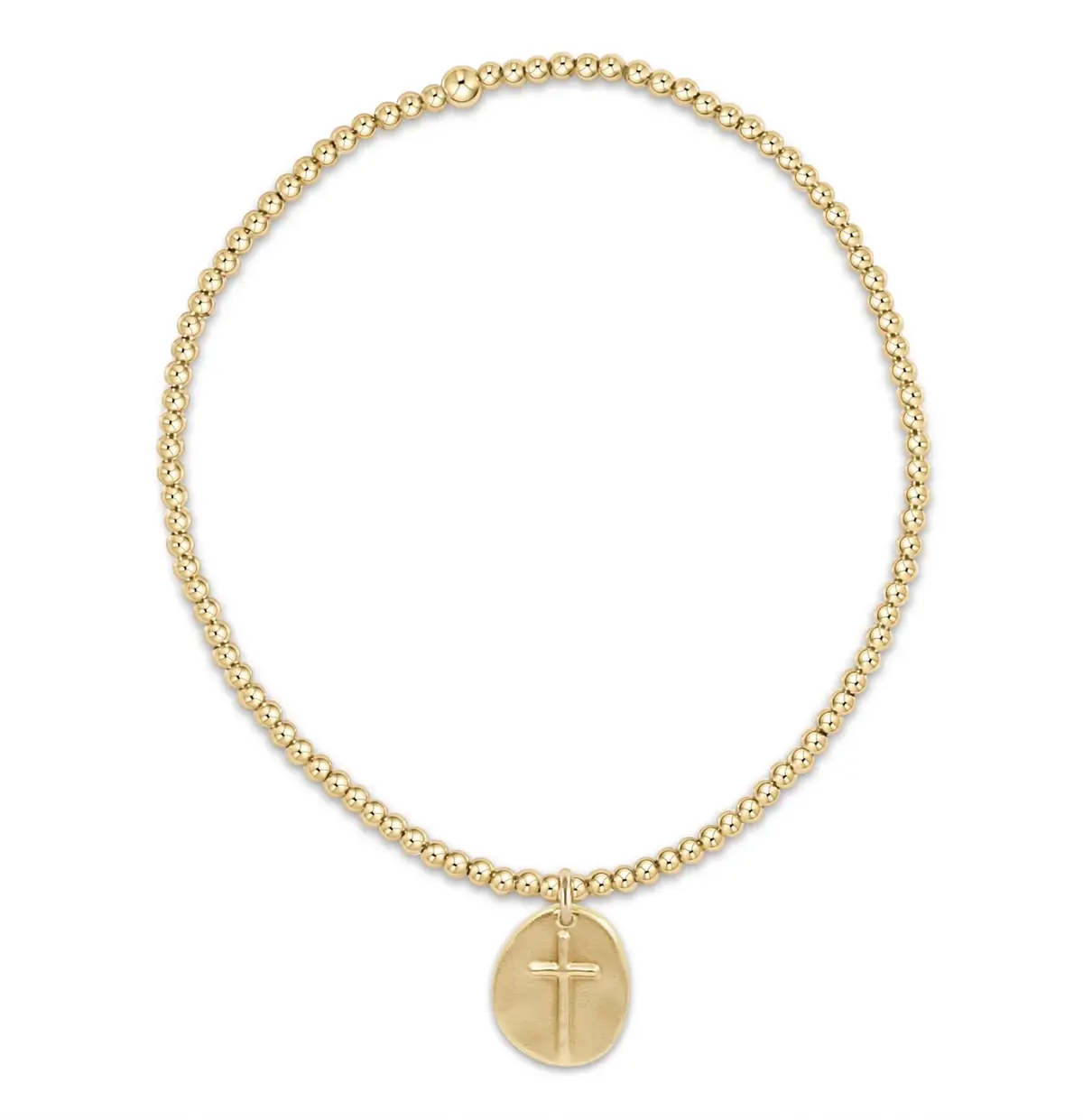 Extends Classic Gold 2Mm Bracelet - Inspire Small Gold Disc 1