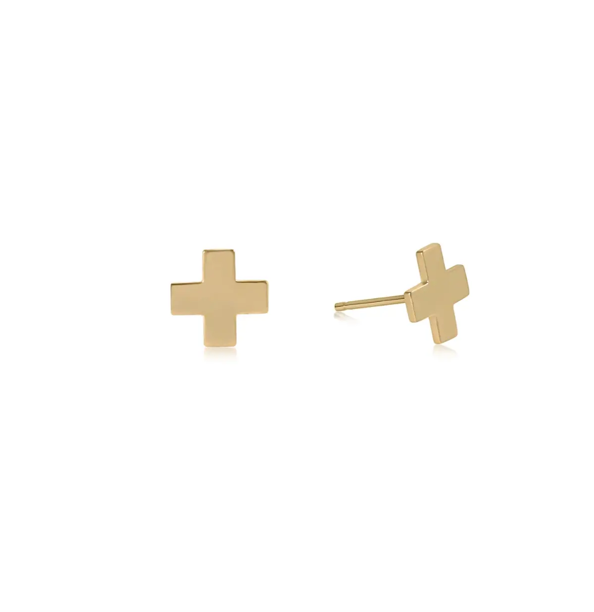 Signature Cross Stud - Gold 1