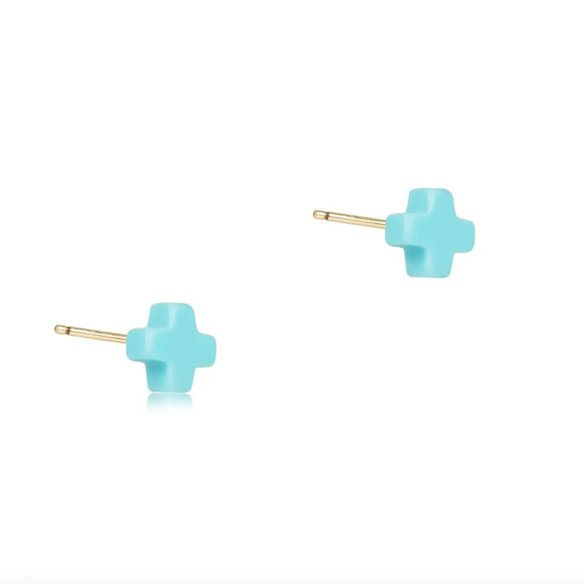 Signature Cross Small Stud - Turquoise 1