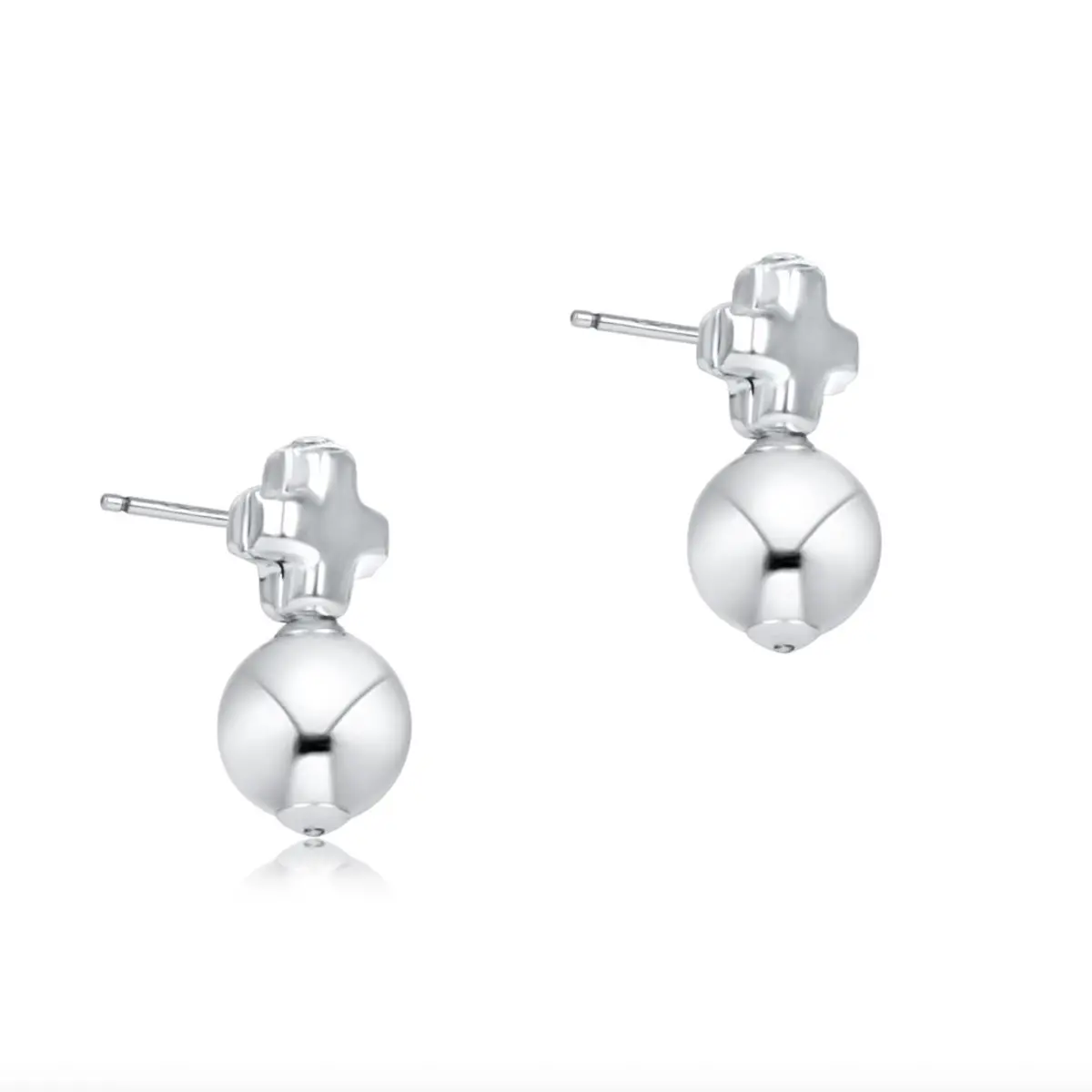 Signature Cross Small Sterling Stud - Classic Sterling 1