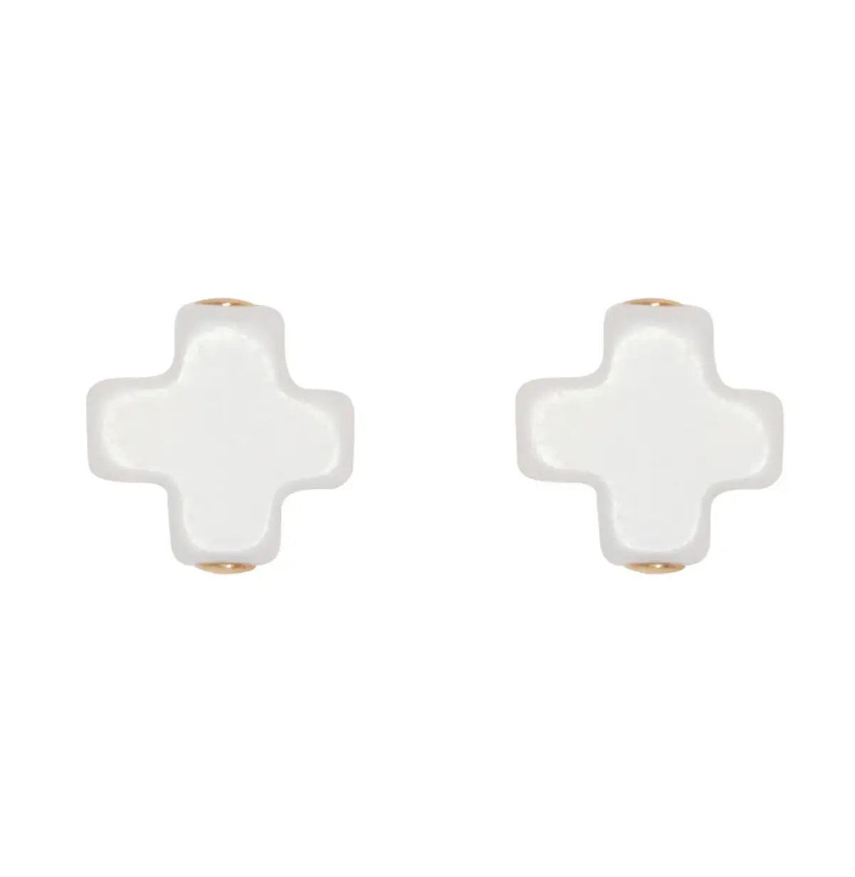 Signature Cross Stud - Off-White 1