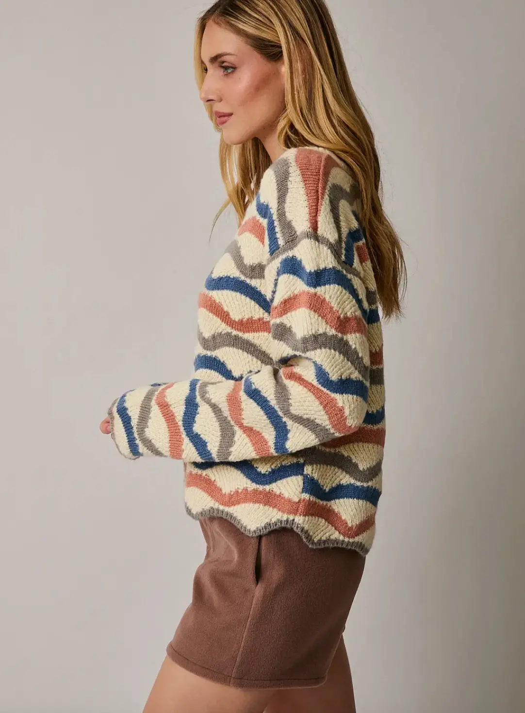 Wavy Multi Stripe Sweater 1